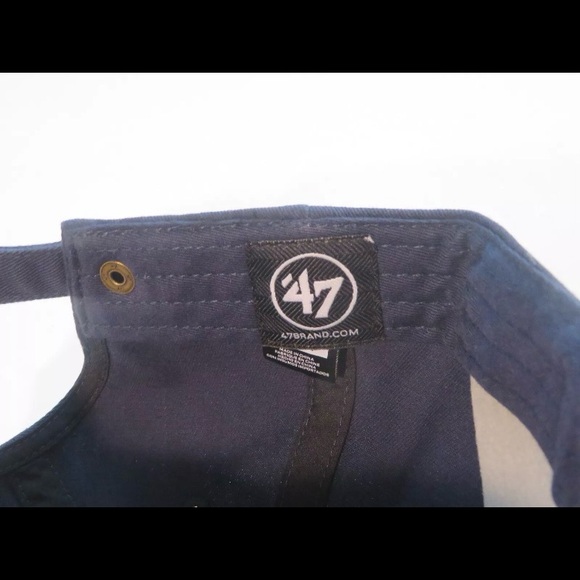 New '47 Clean Up Houston Astros Retro Plain Logo Strapback Hat Navy Blue NCAA - Picture 5 of 6